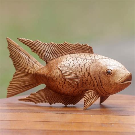 wooden fish|Carved Wood Fish for sale .